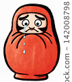 A sad Daruma doll shedding tears 142008798