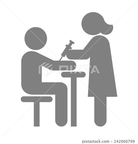 Blood sampling/medical pictogram (black/gray) 142008799