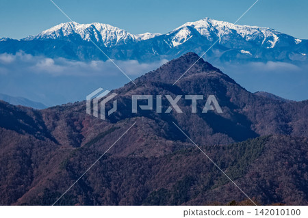 View of Mt. Shakagatake and the Southern Alps, Mt. Arakawa, and Mt. Akaishi from Mt. Seihachi View of Mt. Shakagatake and the Southern Alps, Mt. Arakawa, and Mt. Akaishi from Mt. Seihachi 142010100
