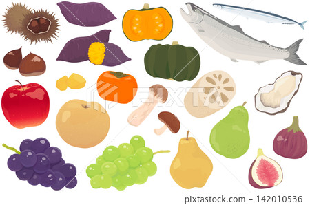 Autumn Delicacies Vector Illustration Set Autumn Delicacies Vector Illustration Set 142010536