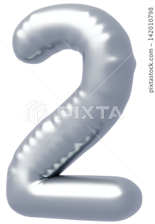 3D image_balloon_2_silver 3D image_balloon_2_silver 142010798