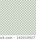 A muted green argyle check pattern; a natural check pattern. 142010927