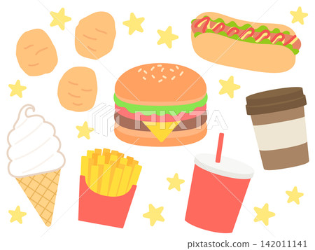 A collection of cute fast food illustrations (without faces) 142011141