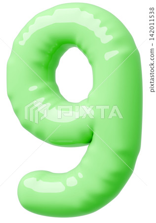 3D image_balloon_9_green 3D image_balloon_9_green 142011538