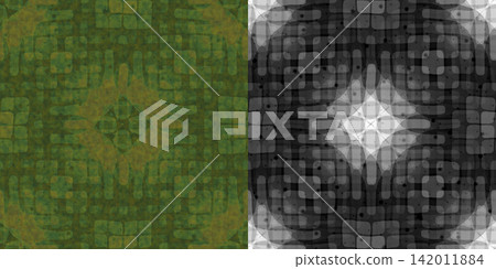 Seamless bright rustic metal pattern. Metal texture via an alpha channel. 142011884