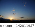 sunset seen through clouds 142011987