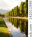 Canal and poplar trees at Maeda Forest Park 142011990