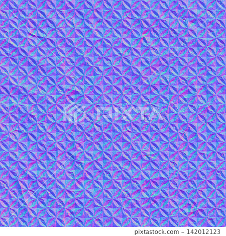 Seamless Geometric Floral Ornament Normal Map Texture 142012123