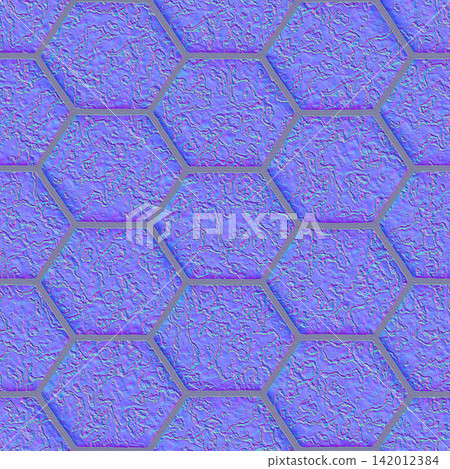 Hexagonal Stone Tiles Surface Normal Map Seamless Hexagonal Stone Tiles Surface Normal Map Seamless 142012384