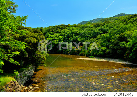 Scenery of Ise Grand Shrine and the Isuzu River Scenery of Ise Grand Shrine and the Isuzu River 142012443