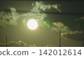 夕陽透過雲層灑下光芒。 142012614
