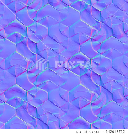 Warped Hexagonal Crystal Facets Normal Map Seamless Warped Hexagonal Crystal Facets Normal Map Seamless 142012712