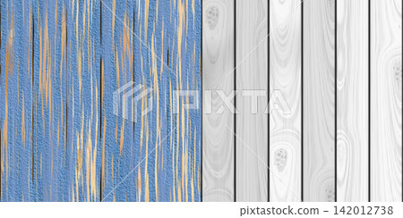 Distressed painted wooden fence with peeling texture. Wood texture via an alpha channel. Distressed painted wooden fence with peeling texture. Wood texture via an alpha channel. 142012738