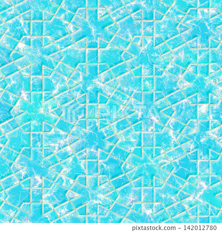 Seamless pattern intricate mosaic tilework with floral patterns. High resolution photo filter. Seamless pattern intricate mosaic tilework with floral patterns. High resolution photo filter. 142012780