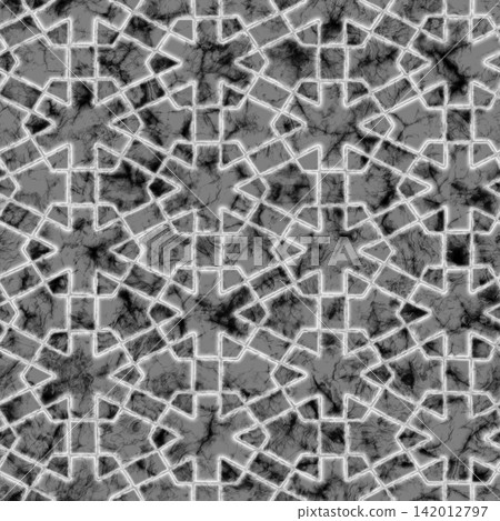 Seamless pattern intricate mosaic tilework with floral patterns. High resolution photo filter. Seamless pattern intricate mosaic tilework with floral patterns. High resolution photo filter. 142012797