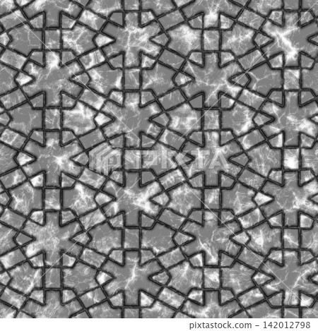 Seamless pattern intricate mosaic tilework with floral patterns. High resolution photo filter. Seamless pattern intricate mosaic tilework with floral patterns. High resolution photo filter. 142012798