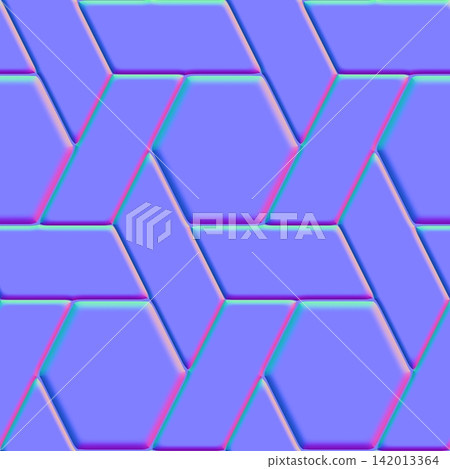 Modern Geometric Paving Normal Map Seamless Texture Modern Geometric Paving Normal Map Seamless Texture 142013364