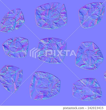 Segmented Geometric Shield Panel Normal Map Texture Seamless Segmented Geometric Shield Panel Normal Map Texture Seamless 142013415