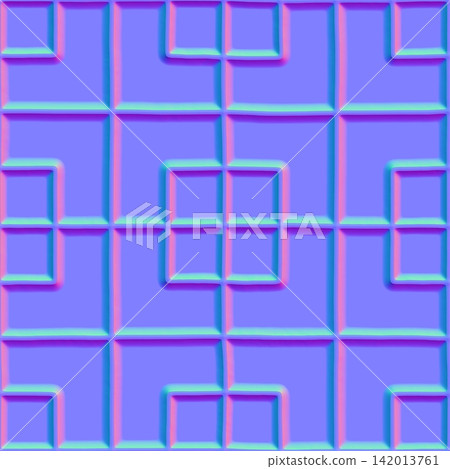 Symmetrical Square Relief Normal Map Seamless Texture Symmetrical Square Relief Normal Map Seamless Texture 142013761
