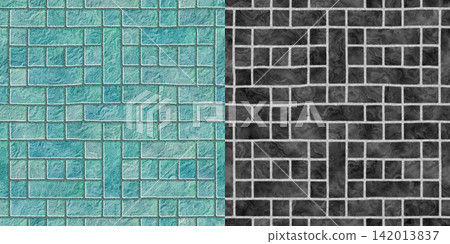 Seamless pattern of brick wall. Brick texture via an alpha channel. Seamless pattern of brick wall. Brick texture via an alpha channel. 142013837