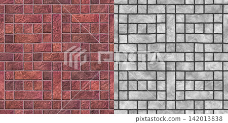 Seamless pattern of brick wall. Brick texture via an alpha channel. Seamless pattern of brick wall. Brick texture via an alpha channel. 142013838