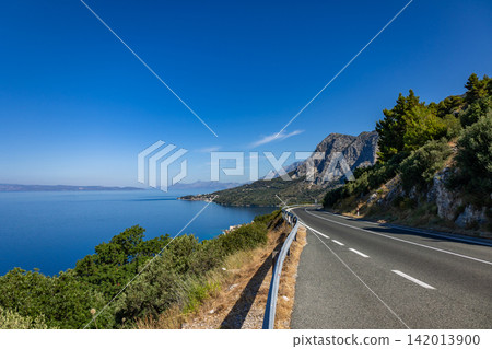 Scenic coastal road along the Adriatic Sea in Croatia Scenic coastal road along the Adriatic Sea in Croatia 142013900