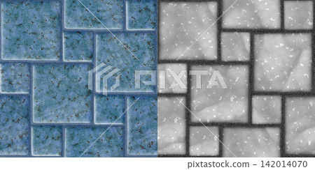 Seamless pattern of concrete tile painted in bright color. Stone texture via an alpha channel. Seamless pattern of concrete tile painted in bright color. Stone texture via an alpha channel. 142014070