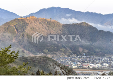 View of Takeda Castle Ruins from Ritsunkyo Gorge View of Takeda Castle Ruins from Ritsunkyo Gorge 142014276