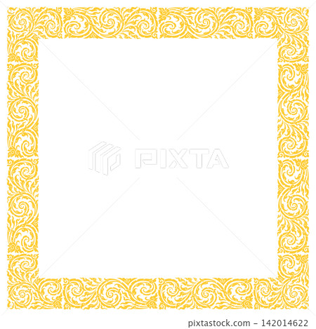 Golden Thai Traditional Kanok Frame Golden Thai Traditional Kanok Frame 142014622
