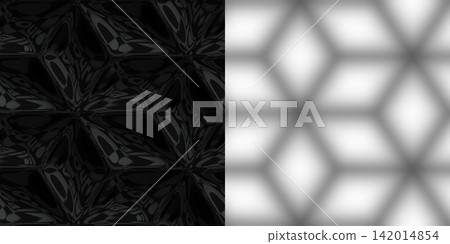 Blue Plastic Diamond Texture and Map Comparison Split 142014854