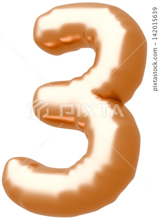 3D image_balloon_3_gold 3D image_balloon_3_gold 142015639