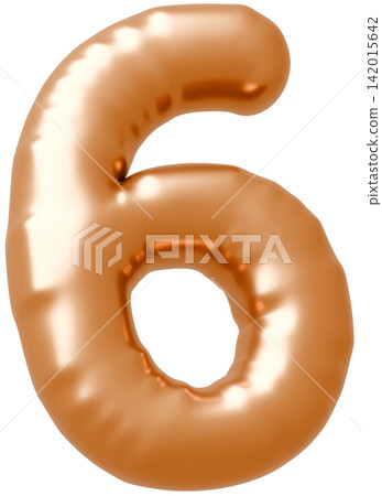 3D image_balloon_6_gold 142015642