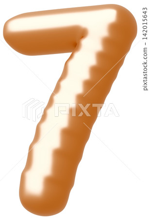 3D image_balloon_7_gold 3D image_balloon_7_gold 142015643