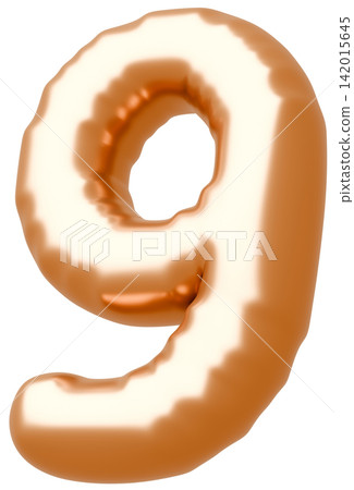 3D 影像_balloon_9_gold 3D 影像_balloon_9_gold 142015645