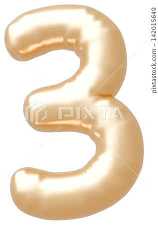 3D image_balloon_3_gold 3D image_balloon_3_gold 142015649