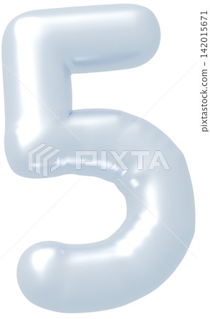 3D image_balloon_5_silver 142015671