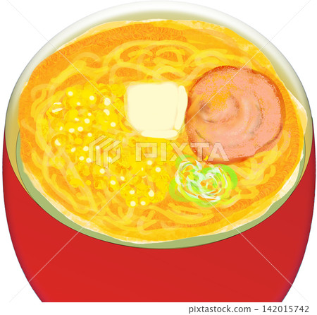 Illustration of miso butter ramen Illustration of miso butter ramen 142015742