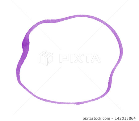 A round line frame drawn with a softly colored marker, purple 1 A round line frame drawn with a softly colored marker, purple 1 142015864