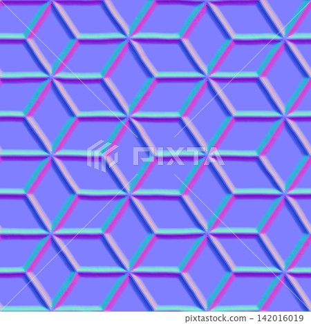 Abstract Diamond Geometric Surface Normal Map Abstract Diamond Geometric Surface Normal Map 142016019