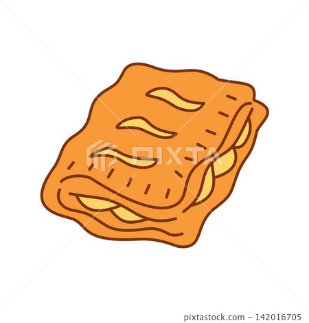 hand drawn apple turnover pastry hand drawn apple turnover pastry 142016705