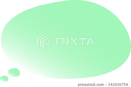 A light green gradient speech bubble. The pastel colors are cute. The oval shape makes it easy to use. A light green gradient speech bubble. The pastel colors are cute. The oval shape makes it easy to use. 142016759