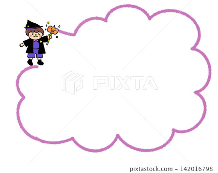 一幅插圖,描繪了一個可愛的小巫師男孩拿著萬聖節燈籠魔杖,旁邊還有筆記和對話框。 一幅插圖,描繪了一個可愛的小巫師男孩拿著萬聖節燈籠魔杖,旁邊還有筆記和對話框。 142016798