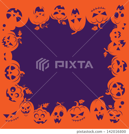 Halloween Pumpkin Border Collection for Greeting Card Banner and Poster Design Halloween Pumpkin Border Collection for Greeting Card Banner and Poster Design 142016800