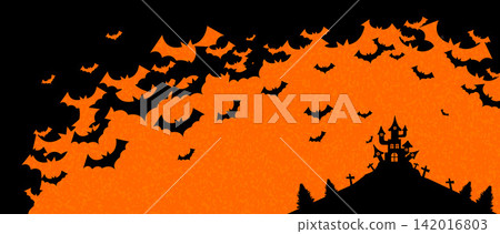 Cute Jack O Lantern Halloween Background Vector Collection with Flying Bats Cute Jack O Lantern Halloween Background Vector Collection with Flying Bats 142016803