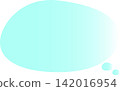 A simple light blue and blue gradient. Cute oval speech bubbles. 142016954