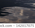 Golden Sunset Reflection on Deep Liquid Water Surface of Lake Baikal in Siberia 142017075