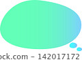 A speech bubble with a green gradient. It's oval-shaped and cute. 142017172