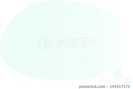 A speech bubble with a green gradient. It's oval-shaped and cute. A speech bubble with a green gradient. It's oval-shaped and cute. 142017175