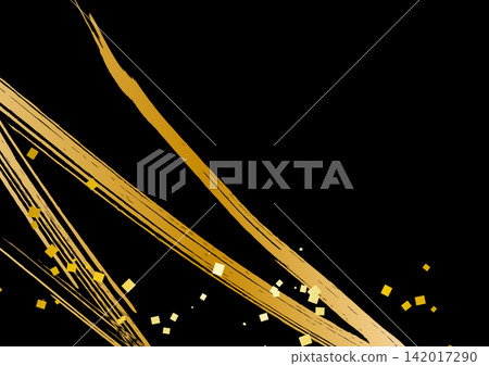 奢華的日式背景,以黑色為底,飾以動感的金色筆觸和金箔——非常適合慶祝活動、新年和其他特殊場合。 奢華的日式背景,以黑色為底,飾以動感的金色筆觸和金箔——非常適合慶祝活動、新年和其他特殊場合。 142017290