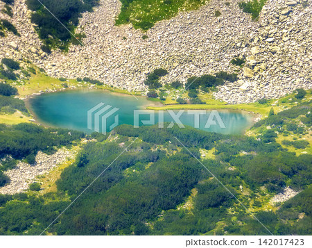 Muratovo glacial lake Pirin Mountains Bulgaria in summer, Bansko Muratovo glacial lake Pirin Mountains Bulgaria in summer, Bansko 142017423